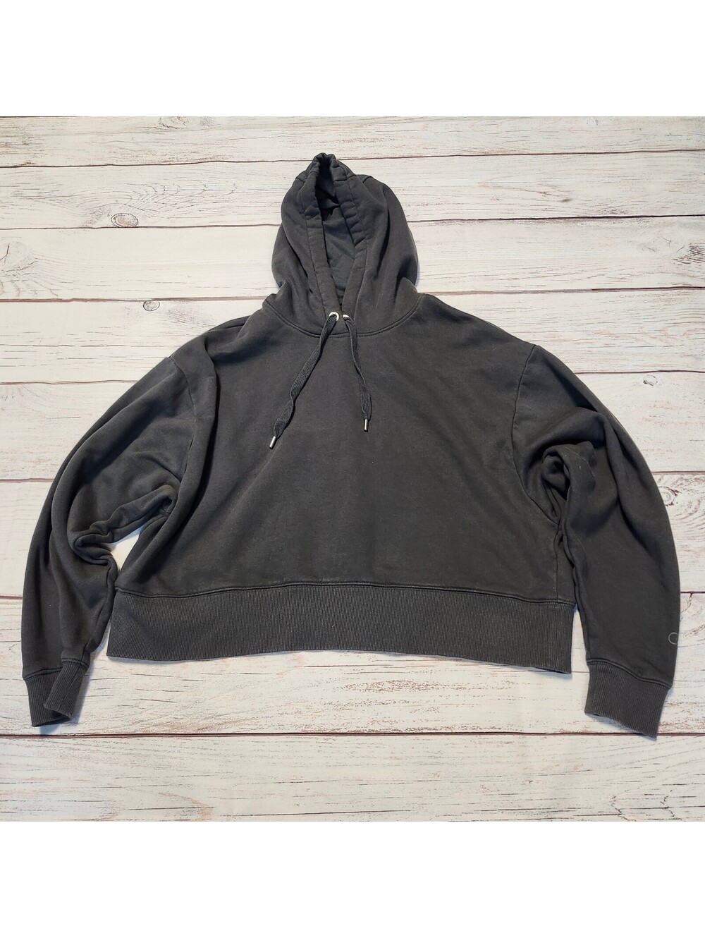 Calia Women's Gray Cropped Hoodie Sweatshirt Size Small